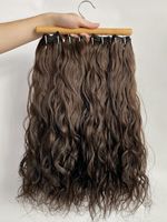 Cheveux humains européens à cuticules intactes, ondulés sans nœuds, tissage Genius sans couture, traités à la vapeur, pour livraison directe