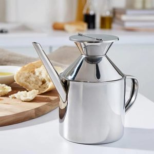 Cruet à huile en acier 500 cc avec bec anti-goutte, support d'huile de table - Product Image 5