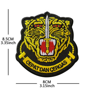 Tigre de origen del Sudeste Asiático para bordado ecológico hecho a mano hierro-en parche de marca de moda insignia adhesiva para sombrero - Product Image 5