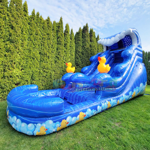 Toboggan gonflable 17ft outdoor backyard commercial kids <b>inflatable</b> rubber ducky water slide for sale - Product Image 2