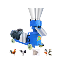 Machine à fabriquer des granulés d'aliments pour volailles modèle 180, nouvelle, à matrice plate, granulateur d'aliments pour animaux, pelletiseur 220V