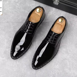 Chaussures habillées pour hommes tendance 2025, mocassins britanniques de luxe, cuir véritable, chaussures décontractées pour le travail, chaussures de bureau, chaussures de tous les jours, chaussures de mariage - Product Image 2