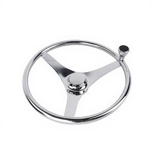 Volant de bateau en acier inoxydable de 15,5 pouces en gros, accessoires et quincaillerie pour yachts, volant de navire - Product Image 6
