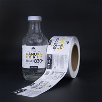 Etiqueta Adhesiva Personalizada a Prueba de Agua, Hoja de Etiquetas Promocionales Térmicas Personalizadas para Viales de Péptidos con Logotipo para Empaque