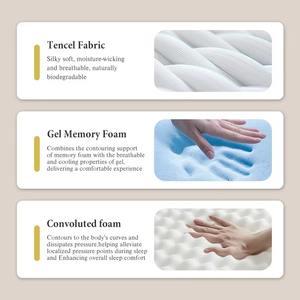 <span class=keywords><strong>Matelas</strong></span> <span class=keywords><strong>hybride</strong></span> King Size avec système de ressorts doubles, mousse haute densité, emballage sous vide - Product Image 3