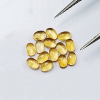 Vente en gros de cabochons ovales en citrine naturelle 2x3mm, pierres lâches claires pour incrustation de bagues et colliers