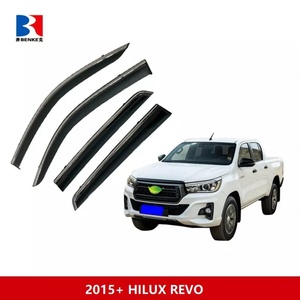 Déflecteurs de vitres latérales pour Hilux REVO 2012-2022, protection anti-pluie sûre, déflecteurs de vent fumés foncés hors canal - Product Image 2