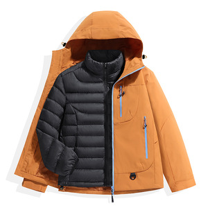<span class=keywords><strong>Chaqueta</strong></span> Impermeable Transpirable con Cremallera 3 en 1 para Mujer, <span class=keywords><strong>Chaqueta</strong></span> de Senderismo para Otoño e Invierno, Cortavientos, Impermeable, con Forro Polar para <span class=keywords><strong>Hombre</strong></span> - Product Image 5