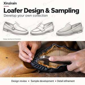 Xinzirain Logo Maßgefertigte Neue Casual Loafer Quadratische Spitze <span class=keywords><strong>Wallabee</strong></span>-Stil Slip-on Dicke Sohle Damen Herren Flache Loafer mit Kordelzug - Product Image 2