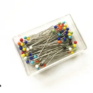 High Quality Garment Cutting Positioning Pin Glass Head Bead Pin Color Sewing Pearl Pin