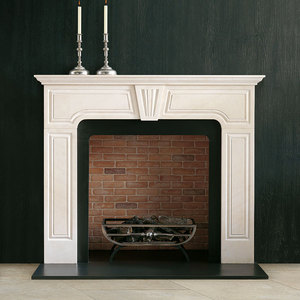 Chimenea de mármol blanco moderna, <span class=keywords><strong>chimeneas</strong></span> eléctricas independientes talladas y de diseño simple, piedra refinada - Product Image 5
