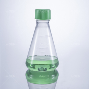 Flacon Erlenmeyer en plastique de laboratoire de 500ml Flacon de culture triangulaire pour culture cellulaire avec échelle (couvercle respirant et couvercle scellé) - Product Image 5
