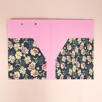 Carpeta de archivos personalizada de fábrica, Folio con líneas recargables, Bloc de notas, suministros de papelería, Clip, organizador de bloc de notas para niña y Mujer