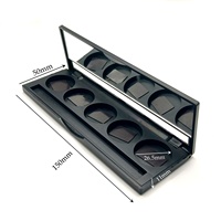 Étui magnétique vide personnalisé pour 5 fards à paupières, emballage de maquillage rechargeable, palette de fards à paupières 5 couleurs avec pinceau et fenêtre