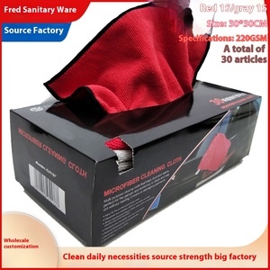 Chiffon de lavage de voiture en microfibre absorbante 1200 g/m², petite serviette <span class=keywords><strong>carrée</strong></span> épaisse, <span class=keywords><strong>nappe</strong></span> en boîte pour cuisine ou nettoyage de voiture - Product Image 5