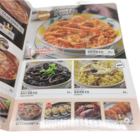 Pabrik cetakan Menu restoran/buku masak/lipat brosur resep makanan Softcover warna kustom profesional