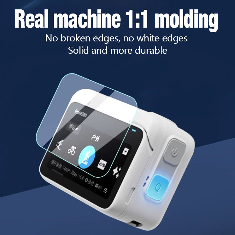 Hongdak 9HD Anti-scratch Protective Tempered Glass Screen Protector Film for Insta360 GO 3 Camera Lens and LCD Film