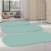 Nouvelle Capsule deux extrémités rondes Pu Yoga Mate caoutchouc naturel, extra Long personnalisé forme de marque ovale arqué courbe tapis de Yoga
