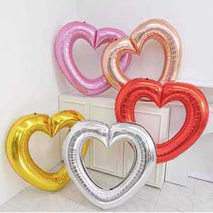 Globos Gigantes de Papel de Aluminio Ecológicos en Forma de Corazón de 40 Pulgadas (Unidad Individual) para el Día de <span class=keywords><strong>San</strong></span> Valentín y Fiestas de Cumpleaños - Product Image 1