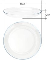 Ensemble de plats en verre Basics, plat à tarte rond en verre trempé de 10 pouces, lot de 2