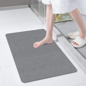 Alfombrilla de Baño Absorbente de Agua, Antideslizante, de Secado Rápido, con Rayas, Ecológica, de Piedra de Diatomita - Product Image 1