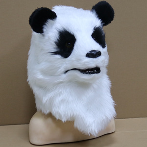 Masque en peluche en forme de tête de panda, taille unique, pour Halloween, cosplay, fête, accessoire de costume - Product Image 3