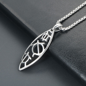 Japanese Korean Style Minimalist Hollow Leaf <b>Titanium</b> Steel Necklace Fashionable Women's Pendant Jewelry SP781 - Product Image 3