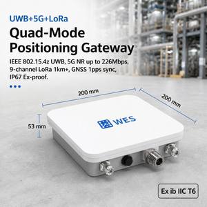 UWB 5G Lora GATEWAY IEEE 802.15.4Z 9-Ch Lora GNSS IP67 1pps กันระเบิด-40C สำหรับทำเหมืองเคมีความปลอดภัยเหล็ก - Product Image 1