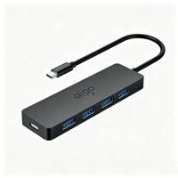 Hub d'extension de port USB pour ordinateur portable, entrée Type-C, 4 ports USB 3.0, compatible avec Windows et Mac pour une utilisation quotidienne au bureau