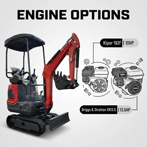 Mini Escavatore Cingolato da 1.2T <span class=keywords><strong>con</strong></span> Motore Briggs & Stratton B&S Approvato EPA per il Mercato Nord Americano - Product Image 3