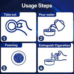 Cendrier jetable pliable en papier - Format mini de poche pour voiture et <span class=keywords><strong>camping</strong></span>, logo personnalisé, cendrier jetable en papier épaissi portable - Product Image 2