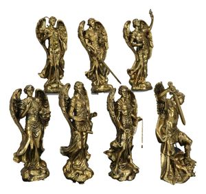 Juego de estatua de siete ángeles de <span class=keywords><strong>la</strong></span> <span class=keywords><strong>Iglesia</strong></span> <span class=keywords><strong>católica</strong></span> <span class=keywords><strong>ortodoxa</strong></span> de resina de bronce de 4,75 pulgadas - Product Image 2