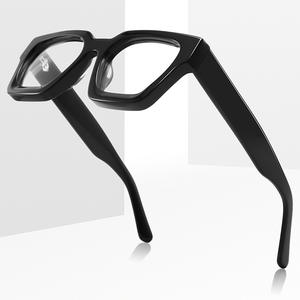 Nuevas Monturas de Gafas Cuadradas de Acetato A1439, Montura Completa Unisex, Protección Anti-UV, Gafas Lisas, Origen Wenzhou - Product Image 5