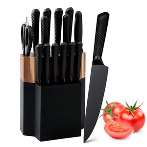 Cuchillos De Cocina Professional Kitchen <b>Knives</b> Accessories Black Japanese Chef <b>Knife</b> <b>Set</b> Kitchen <b>Knife</b> <b>Set</b> with Holder - Product Image 1