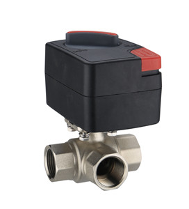 Válvula de Bola Motorizada de <span class=keywords><strong>3</strong></span> Vías Integrada Manual y Automática, Válvula de Agua Eléctrica OEM Adecuada para Sistemas de Calefacción y Ventilación - Product Image 1