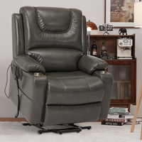 Fauteuil inclinable à commande à distance avec design plat et double porte-gobelets