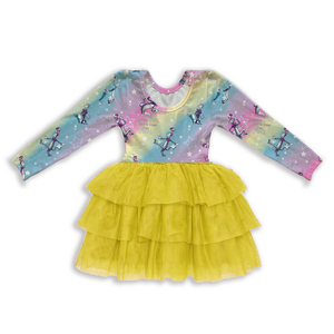 Ruidian Factory wholessales American animate Pretty Pretty Girl Party Party baby Girl Bamboo <span class=keywords><strong>abito</strong></span> in Tulle manica lunga - Product Image 3
