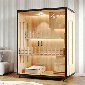 Gabbia per Gatti in Vetro Grande, Personalizzabile OEM, Design Spazioso per Tutte le Stagioni, Ecologica, Rifugio Interno di Lusso Impermeabile - Product Image 4