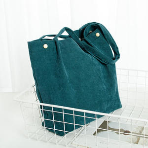Bolsa de Compras de Pana Vintage Personalizable para Mujer, MOQ Bajo, Precio Competitivo, Reutilizable - Product Image 2