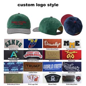 หมวกเบสบอลผ้าลูกฟูก 6 แผง คุณภาพสูง ไม่มีโครง ปักโลโก้ตามสั่ง ขายส่ง - Product Image 6