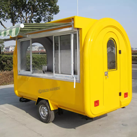 Remolque de comida móvil personalizado, carrito de helado para perro caliente, carrito de cocina móvil, expendedora de zumo, remolque de comida pequeño