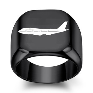 Men's <b>Titanium</b> Steel <b>Ring</b> 18MM Square Geometric Design Punk Style Fashion Jewelry Gift - Product Image 4