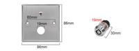Indicateur rouge de contrôle d'accès durable en acier inoxydable Interrupteurs à clé Bouton de verrouillage électrique Bouton de déverrouillage de porte