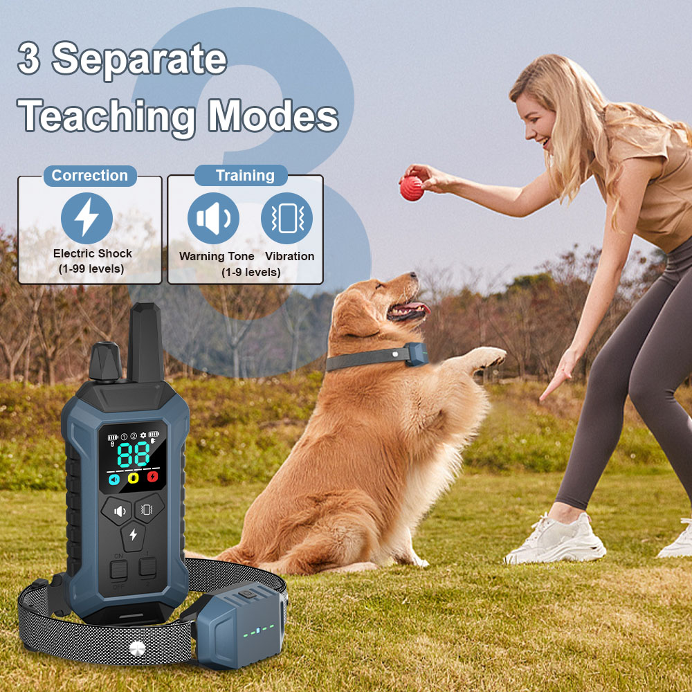 iPetDog T10-S Anti-Barking Electronic Shock Training Collar - 2600ft Remote Rechargeable Dog Trainin