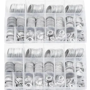 Surtido 450 Piezas Juntas Arandela Aluminio – Tapón Drenaje Aceite – Anillos Sellado