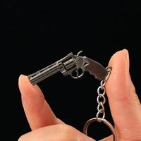 Miniature de pistolet jouet miniature, porte-clés, modèles de revolver Colt Python 357, alliage de zinc métallique 3D, porte-clés personnalisé, 5 cm