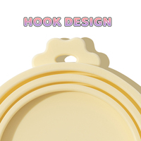 Couvre-boîte alimentaire en silicone réutilisable, hermétique, écologique, portable, avec logo personnalisé, couleur au choix, qualité alimentaire, pour conserver les aliments pour animaux de compagnie