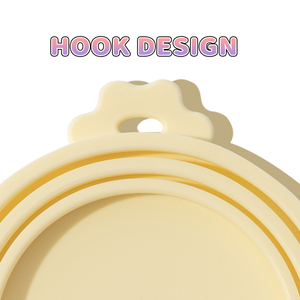 Custom Logo Color Reusable Silicone Airtight Eco-friendly Solid Portable Pet Food Saver Lid Food Grade <b>Can</b> Cover - Product Image 5