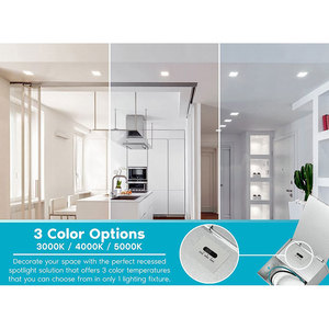 Đèn LED Âm Trần 4 Inch 12W Trang Trí Chống Chói, CRI 90 +, Đèn Âm Trần Vuông Kín Khí Có Thể Điều Chỉnh Độ Sáng, Đánh Giá IC, Được Liệt Kê ETL - Product Image 4