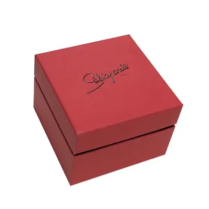 中国批发豪华首饰盒包装产品底部首饰盖和底座礼品盒保存的redrose首饰盒